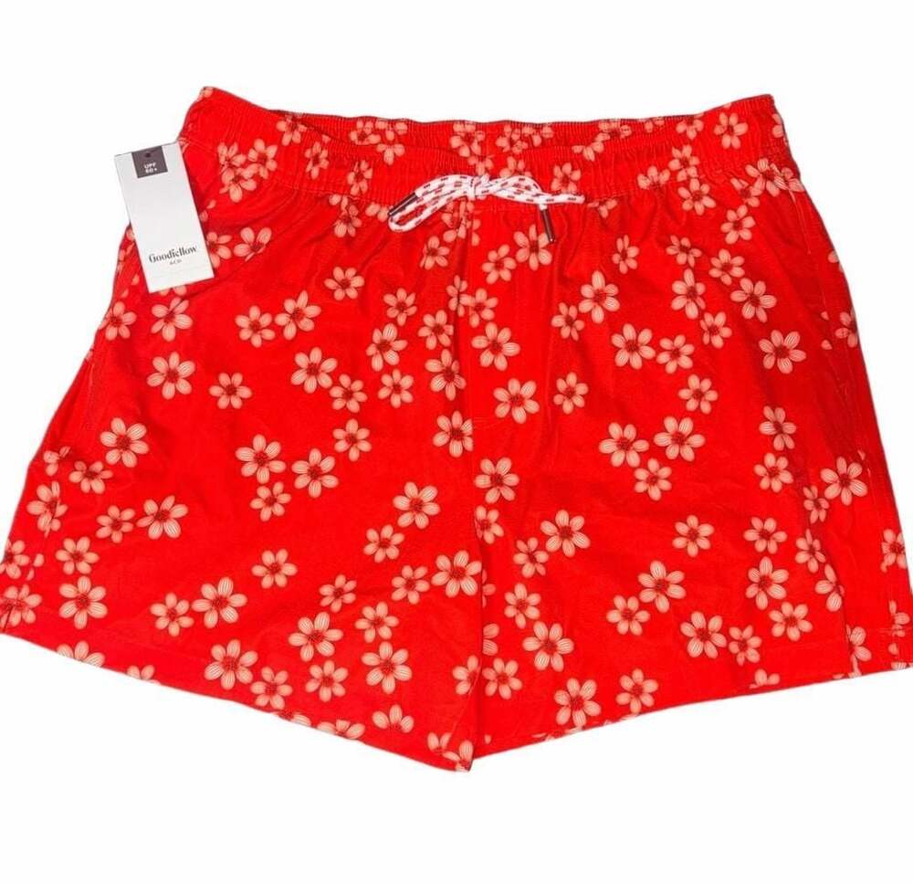 Goodfellow & Co. Mens 5" Elevated E-Waist Floral Print Swim Trunks